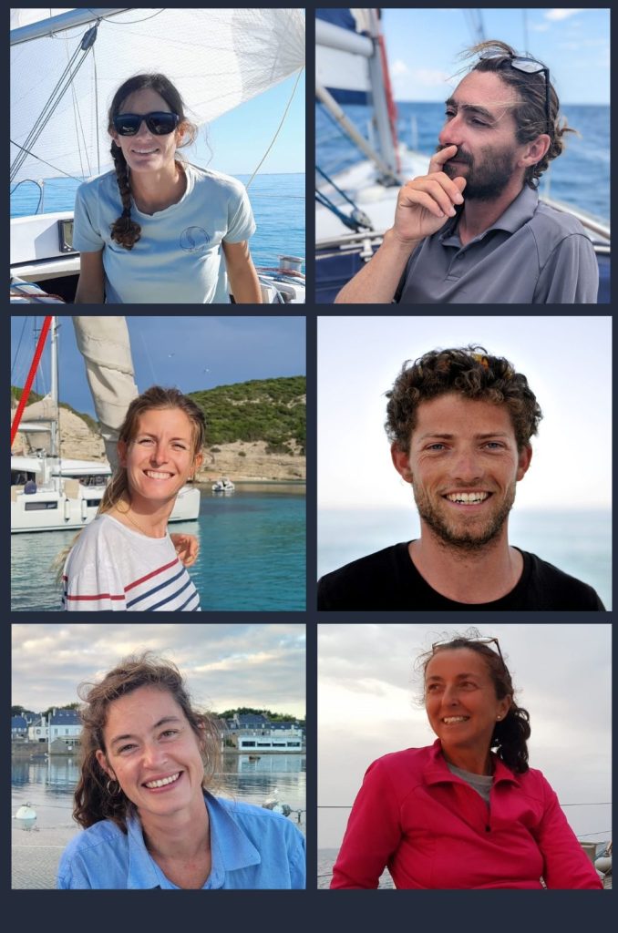 une équipe de moniteurs et monitrices de voile habitable professionnels, passionnés et souriants